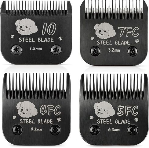 Size 10 Blades Compatible with Andis Oster A5 Wahl KM10, Black, 3-Pack in Kuwait
