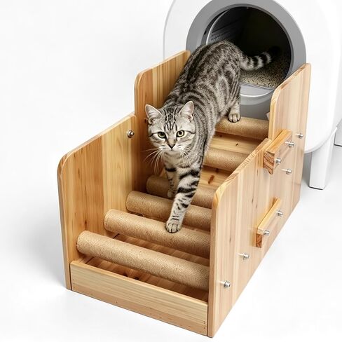 Cat Litter Catcher with Sisal-Covered Steps for Smart Litter Box in Kuwait