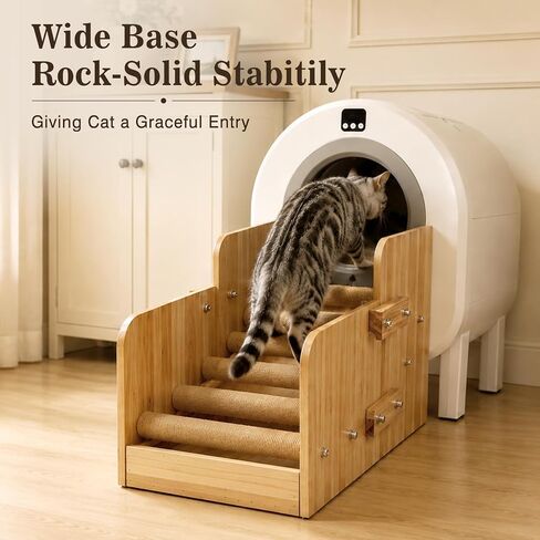 Cat Litter Catcher with Sisal-Covered Steps for Smart Litter Box in Kuwait