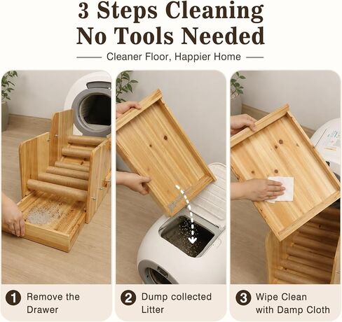 Cat Litter Catcher with Sisal-Covered Steps for Smart Litter Box in Kuwait