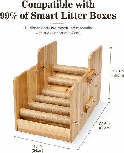 Cat Litter Catcher with Sisal-Covered Steps for Smart Litter Box in Kuwait