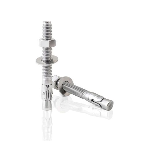 LIONMAX Stainless Steel Concrete Anchor Bolts 1/2" x 3-3/4 Inch, 12-Pack Wedge Anchors for Concrete Cement Wall Base Bracket, Rust and Corrosion Resistant in Kuwait