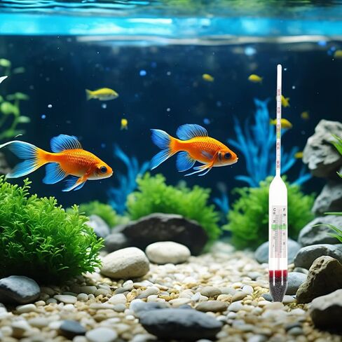 Aquarium Salinity Hydrometer Glass Sea Water Densitometer Floating Design in Kuwait