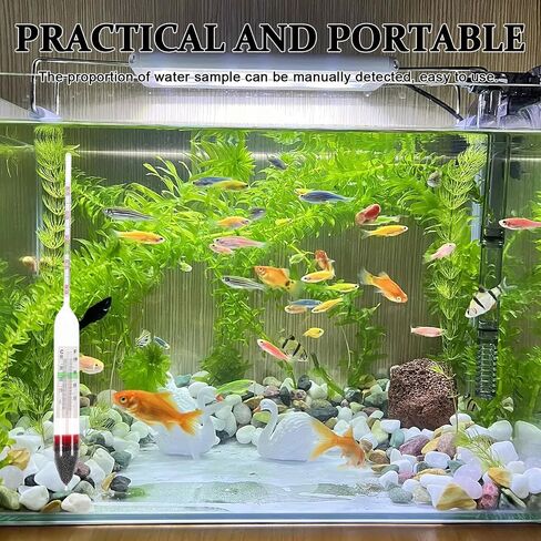 Aquarium Salinity Hydrometer Glass Sea Water Densitometer Floating Design in Kuwait