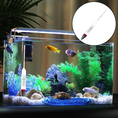Aquarium Salinity Hydrometer Glass Sea Water Densitometer Floating Design in Kuwait