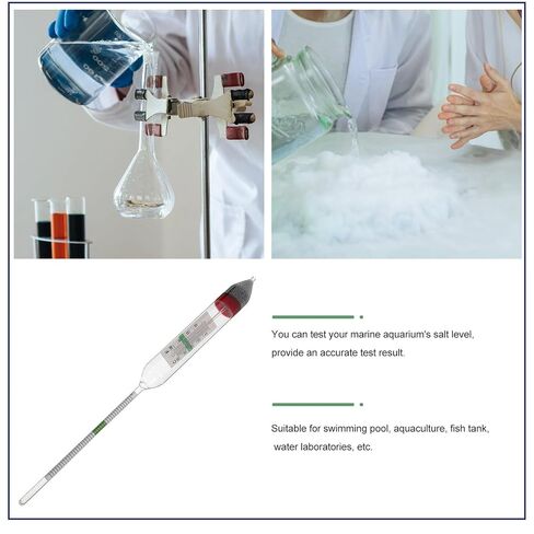Aquarium Salinity Hydrometer Glass Water Meter for Saltwater Fish Tanks in Kuwait