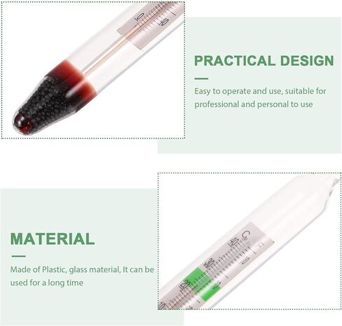 ibasenice Aquarium Salinity Hydrometer Glass Densitometer with Calibration in Kuwait