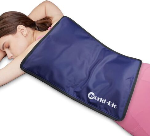 Extra Large Ice Pack for Injuries Reusable, Full Back Ice Pack Large Gel Ice Wrap w/2 Straps Cold Compres for Back Pain Relief from Swelling, Bruises, Sprains, Large Reusable Cold Pack 23.2" x 14.5" in Kuwait