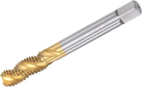 TOP-VIGOR 2pcs M8*1.25 Spiral Flute Thread Tap, Metric Machine Threading Tap H2 Tolerance, HSS Nitriding Coated Thread Milling Tap(Round Shank with Square End) in Kuwait