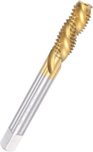 TOP-VIGOR 2pcs M8*1.25 Spiral Flute Thread Tap, Metric Machine Threading Tap H2 Tolerance, HSS Nitriding Coated Thread Milling Tap(Round Shank with Square End) in Kuwait