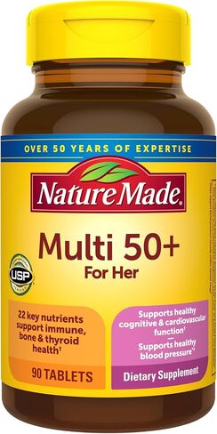 Nature Made Multi for Her 50+ Vitamin/Mineral Tablets 90 ea (Pack of 5) in Kuwait