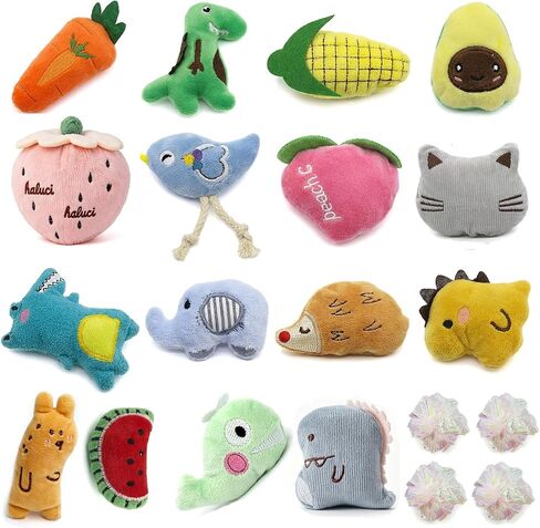 Cat Toys, Interactive Cat Toy for Indoor Cats, Soft and Durable Crinkle Sound Catnip Toys, Catnip Filled Mouse Cat Teething Chew Toy (Pack of 12) (002, Large) in Kuwait
