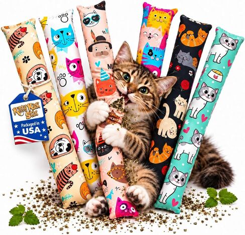 Cat Kicker Toys – 15" Set of 2, Durable Cat & Kitten Kick Sticks with 100% Potent Catnip. Handmade in USA. Encourages Exercise & Interactive Play for Indoor Cats of All Breeds. (Mystery Choice) in Saudi Arabia