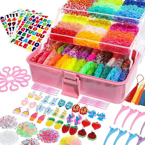 obeoby 17500+ Rubber Band Bracelet Kit, 3-Layer Case in Saudi Arabia