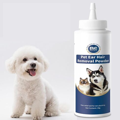 Dog Ear Powder for Hair Removal, 30g, Reduces Pain, Keeps Ears Dry, Removes Odors and Earwax, Relieves Itching, Suitable for Cats and Dogs, 1 Bottle in Saudi Arabia