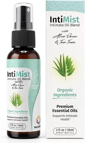 بخاخ مزيج الزيوت العطرية الأنثوية من NutraBlast Intimist (2 أونصة سائلة) | مزيل العرق الطبيعي بالكامل للنساء | يعمل بشكل جيد للجفاف والرائحة والحكة والحرق in Kuwait