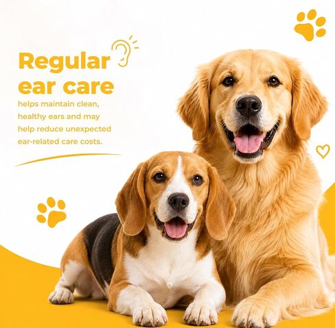 Dog Ear Cleaner, with Hydrocortisone & Microsilver, Ear Infection Treatment for Dogs, Ear Drops for Ear Wax Removal & Itch Relief, Helps Soothe Ear Redness, Irritation & Odor, 2.03 fl oz in Saudi Arabia