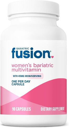 Bariatric Fusion One Per Day Vitamins and Minerals for Women | Bariatric Multivitamin Capsules with 45 mg Iron | for Bariatric Surgery Patients | Gastric Bypass and Sleeve Gastrectomy | 90 Count in Saudi Arabia