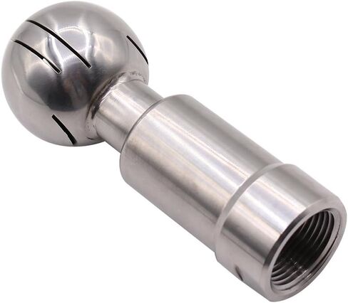 DERNORD Rotary Spray Ball NPT Female CIP Tank Cleaning Ball 360° Spray Pattern, Stainless Steel 304 (1" NPT Threaded) in Kuwait