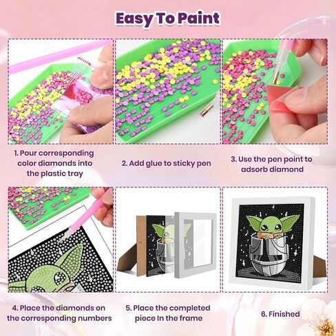 Sretoul Cartoon Diamond Art Kits for Kids Ages 4-8 with Frame 7x7 Inch in Kuwait