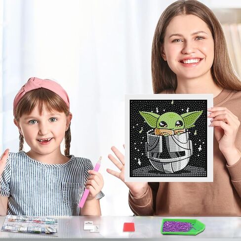 Sretoul Cartoon Diamond Art Kits for Kids Ages 4-8 with Frame 7x7 Inch in Kuwait