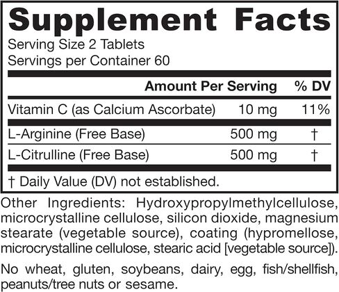 صيغ جارو Arginine-Citrulline Sustain - الملحق يدعم إنتاج أكسيد النيتريك وتدفق الدم وصحة القلب والأوعية الدموية - تركيبة صحة الرجل - ما يصل إلى 60 حصة in Kuwait