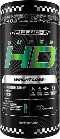 Cellucor Super HD for Men & Women - Enhance Focus and Increase Energy - Capsimax, Green Tea Extract, 160mg Caffeine & More 60 Servings in Saudi Arabia