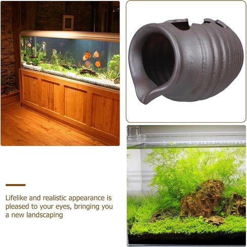 Ceramic Waterfall Jar Tabletop Fountain with U-Shaped Spout for Aquariums in Kuwait