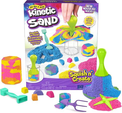 Kinetic Sand Squish N' Create Set, Moldable Play Sand Sensory Toys, Ages 3+ in Kuwait