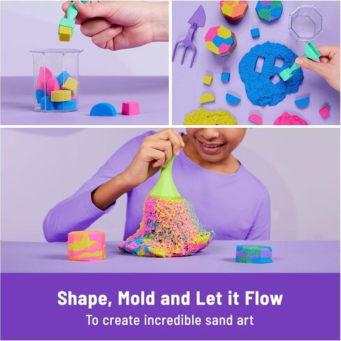 Kinetic Sand Squish N' Create Set, Moldable Play Sand Sensory Toys, Ages 3+ in Kuwait