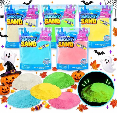 Carolart Glow in the Dark Sensory Sand Refill for Kids 7.5lb in Saudi Arabia