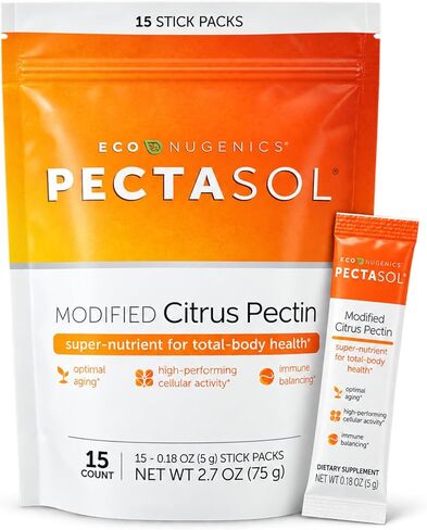 PectaSol Modified Citrus Pectin – 15 5g Lime Stick Packs – Total-Body Health Supplement to Support Heart,Immune System, Inflammation Response & Aging + Maintain Healthy Galectin-3 Levels in Kuwait