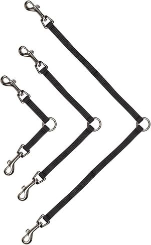 Guardian Gear Nylon 2-Way Medium Dog Coupler with Nickel-Plated Swivel Clip, 12", Black in Saudi Arabia