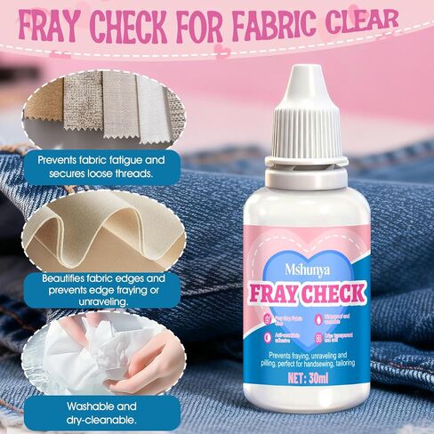 Fray Check for Fabric, Prevents Fabric Edge Fraying, Clear Washable 2Pcs in Saudi Arabia