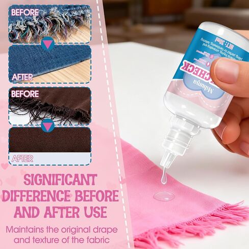 Fray Check for Fabric, Prevents Fabric Edge Fraying, Clear Washable 2Pcs in Saudi Arabia