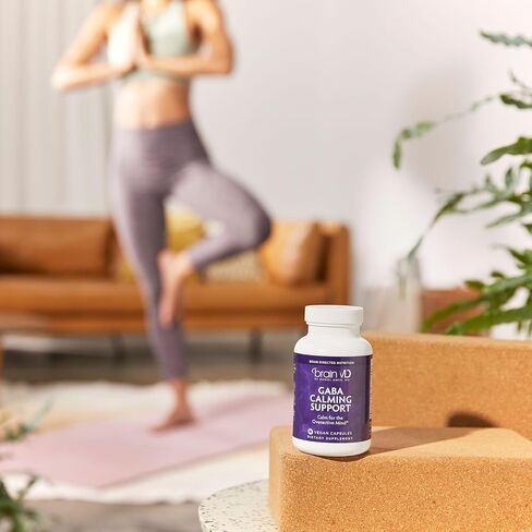 Dr Amen BrainMD GABA Calming Support - 90 Capsules - Promotes Relaxation - Contains Magnesium, Vitamin B6 & Lemon Balm - 90 Servings in Saudi Arabia