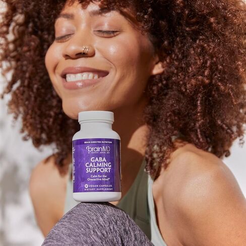 Dr Amen BrainMD GABA Calming Support - 90 Capsules - Promotes Relaxation - Contains Magnesium, Vitamin B6 & Lemon Balm - 90 Servings in Saudi Arabia