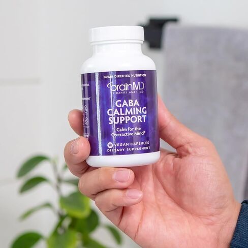 Dr Amen BrainMD GABA Calming Support - 90 Capsules - Promotes Relaxation - Contains Magnesium, Vitamin B6 & Lemon Balm - 90 Servings in Saudi Arabia