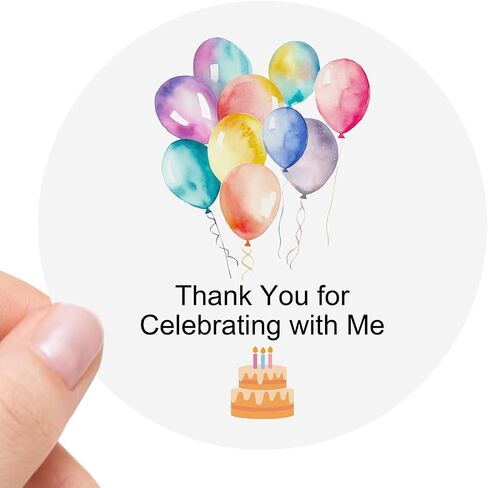 120x Birthday Sticker, Birthday Favor, Celebration Sticker, Cupcake Sticker, Thank You For Celebrating With Me Sticker, Baby Shower Favors, Envelope Seals, Invitation Labels (Birthday) in Saudi Arabia