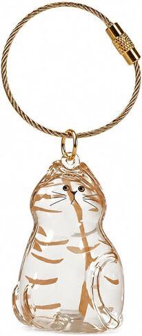 Cat Fur Memorial Keychain Keepsake Capsule Hair Storage Pendant for Pet Remembrance Fillable in Saudi Arabia