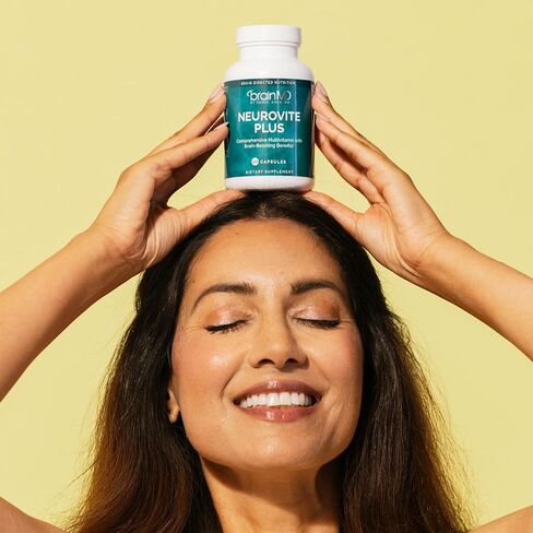 Dr Amen BrainMD NeuroVite Plus - 120 Capsules - Multivitamin & Mineral Supplement, Enhanced with Phytonutrients, Enzymes & Whole Foods - Gluten Free - 30 Servings in Saudi Arabia