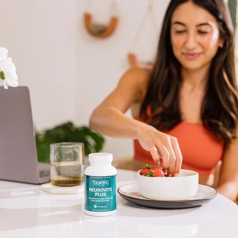Dr Amen BrainMD NeuroVite Plus - 120 Capsules - Multivitamin & Mineral Supplement, Enhanced with Phytonutrients, Enzymes & Whole Foods - Gluten Free - 30 Servings in Saudi Arabia