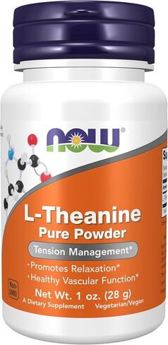 NOW Supplements, L-Theanine Pure Powder, Tension Management*, Amino Acid, 1-Ounce in Saudi Arabia
