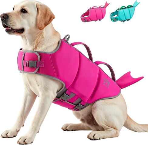 Dog Life Jacket, High Buoyancy Dog Life Vests for Swimming Boating Pool in Kuwait
