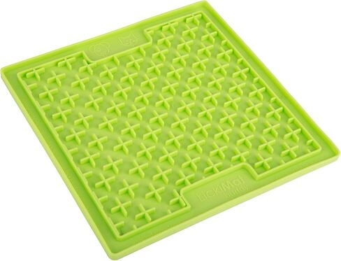 LickiMat Classic Buddy Slow Feeder for Dogs Lick Mat Boredom Anxiety Reducer Perfect for Food Treats Yogurt Liquid Food Peanut Butter Fun Alternative to a Slow Feed Dog Bowl, Green in Saudi Arabia