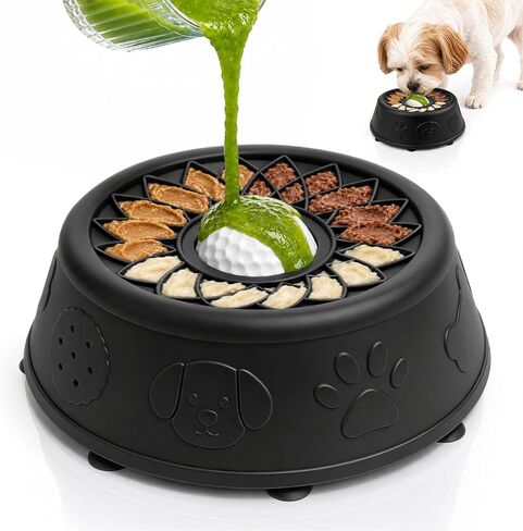 Dog Lick Bowl, Rolled Ball-in Slow Feeder Enrichment Puzzle Toy in Kuwait