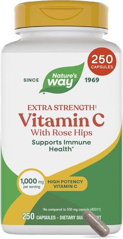 Nature's Way Vitamin C with Rose Hips; 1000 mg Vitamin C per Serving; 250 Capsules in Saudi Arabia