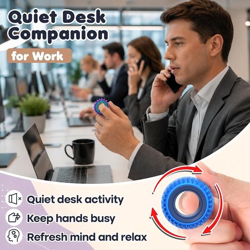 KLT Fidget Toys Bulk for Adult: 72 Pack Textured Spinner Rings Bulk - Quiet Fidget Classroom Prizes - School Rewards for Students - Small Sensory Tools for Autism Calm Focus in Saudi Arabia