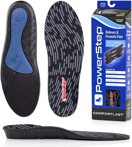 Powerstep Comfortlast Insole, Black/Red, Men's 5-6.5 / Women's 7-8.5 in Kuwait