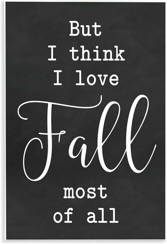 Stupell Industries Love Fall Most Of All Seasonal Autumn Phrase, Design by Lettered and Lined in Kuwait